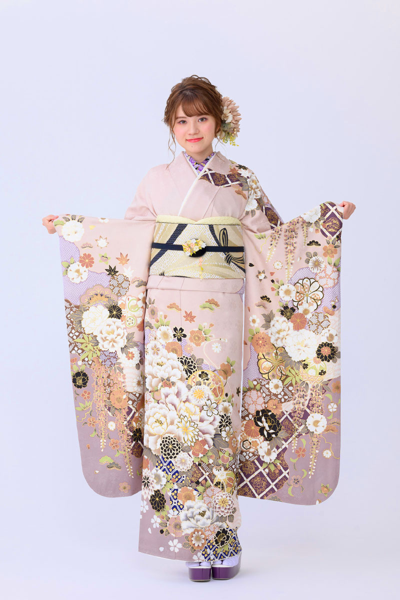 ☆ピンク地がふんわり可憐な桜の花柄振袖 | MK振袖スタイル | 振袖購入