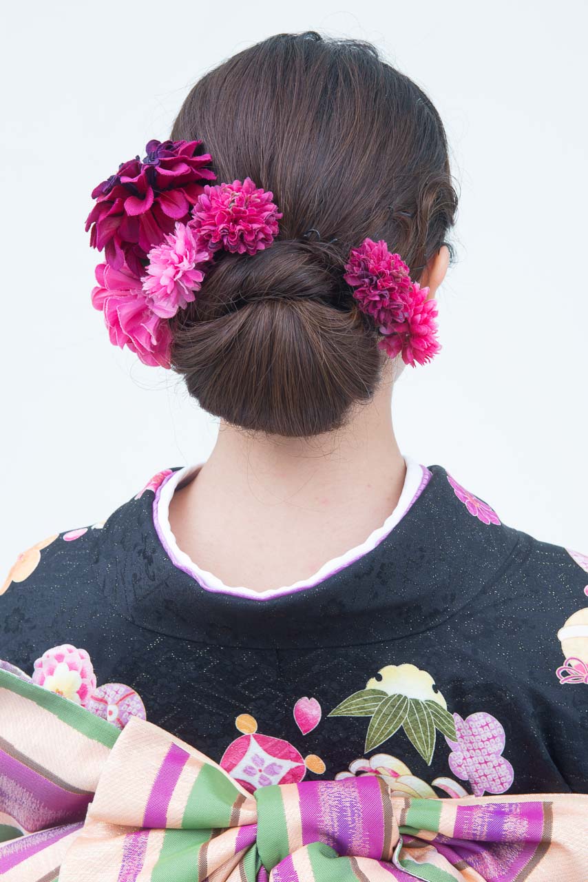 黒地にピンク花柄 - 振袖コレクション｜はたちの集い（成人式）振袖