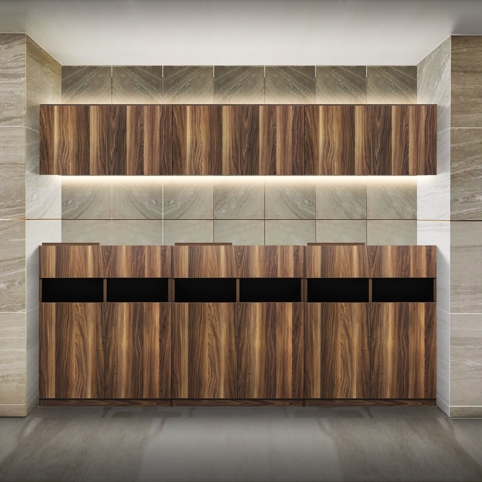 美容室・ヘアーサロン・シャンプーキャビネット・タオル収納・タオル