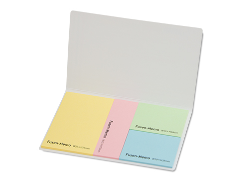 CFM-131C｜カバー付きふせん｜W131×H80 付箋4本