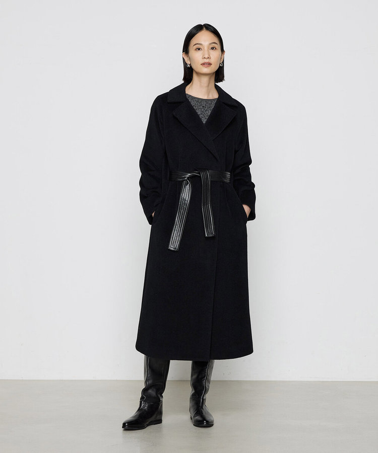 y's、ブラック ダブルブレスト 、スプリングコート y'sスプリング