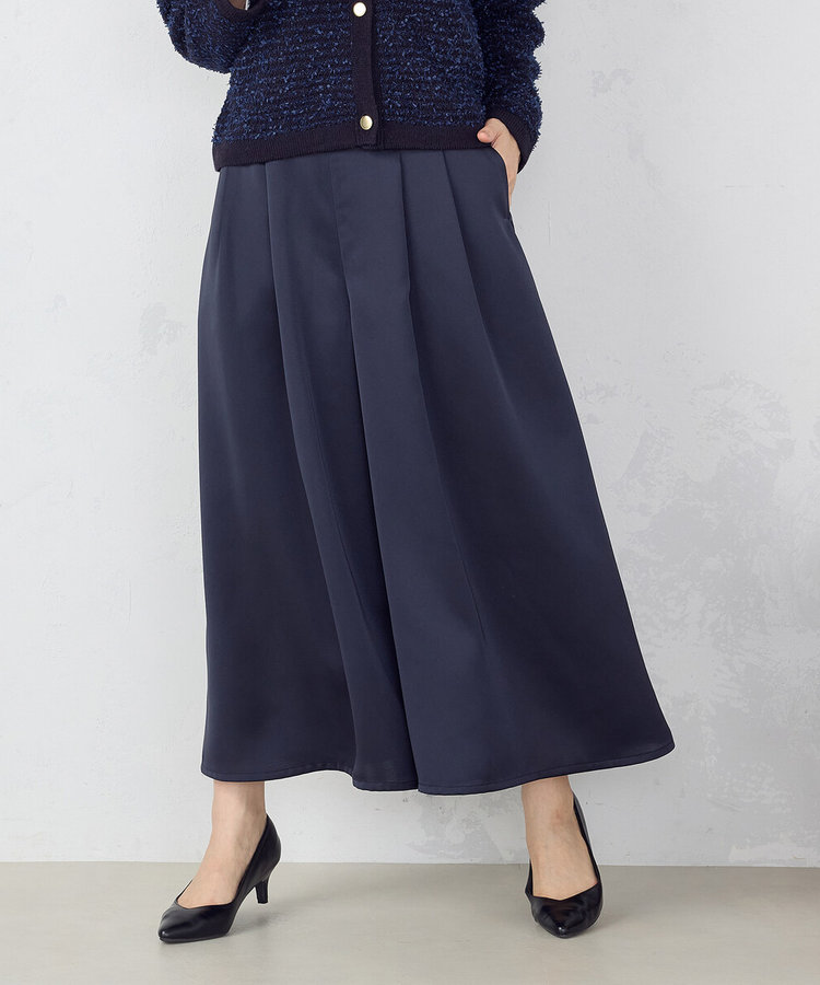 新年値下げ【美品】パラスパレス 刺繍入りガウチョパンツ ネイビー 美