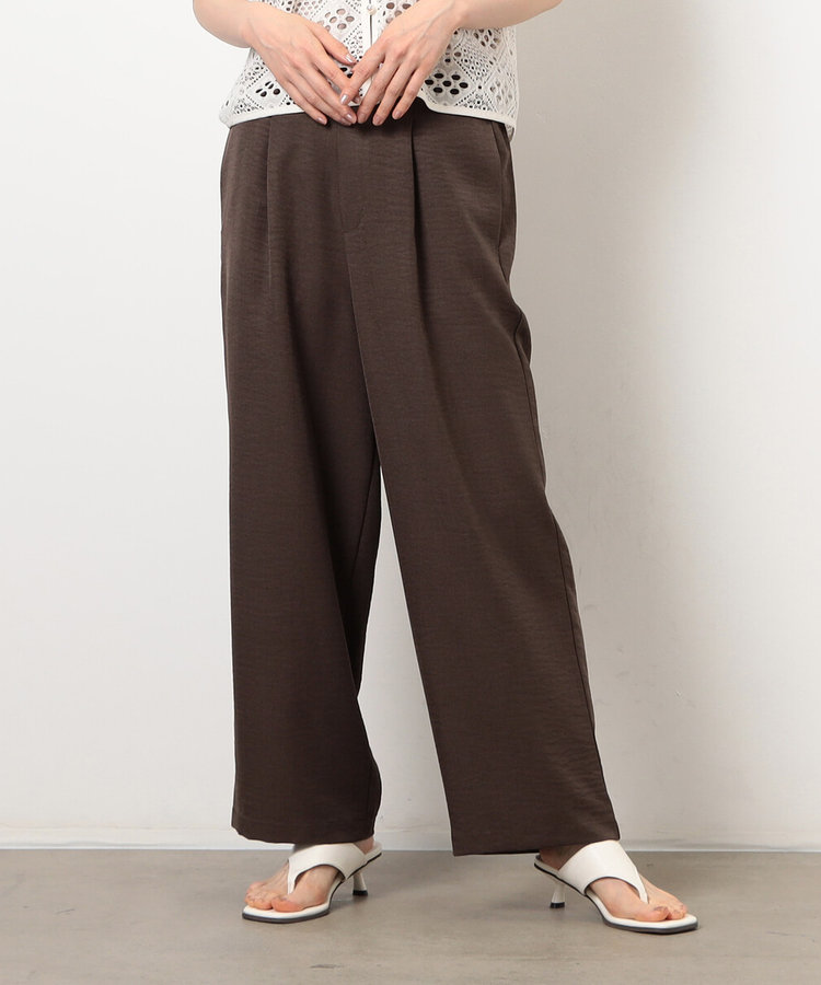 美しいベーシックパンツ】麻調ワイドパンツ（38-52PM53-205）｜コムサ