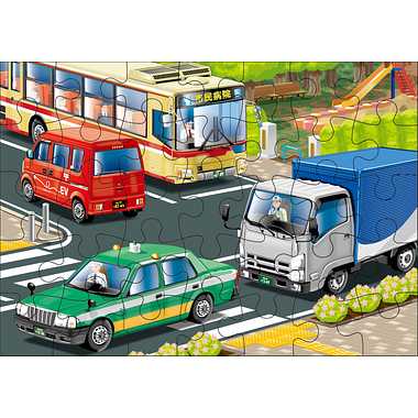 JP-37 くもんのジグソーパズルSTEP3 はたらく車のなかまたち