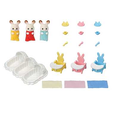 ｾ-204 ショコラウサギのみつごちゃんお世話セット | 玩具卸売 カワダ