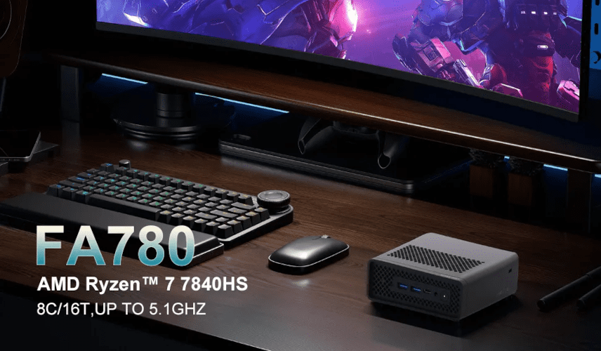 極端に安い構成もある。GZBOX「FA780」はRyzen 7 7840HS搭載で