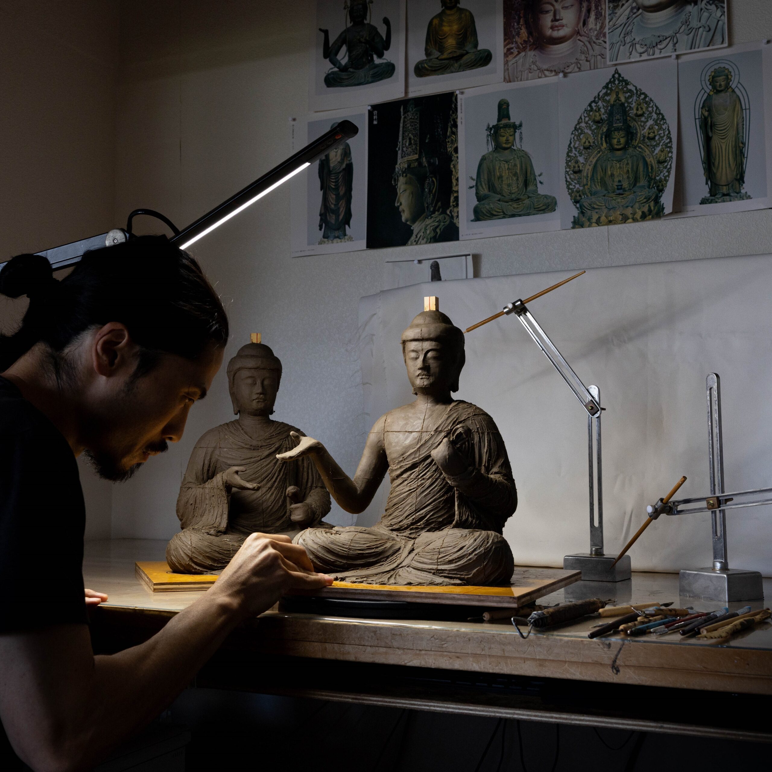 重要文化財の五重塔に胎蔵界四仏を制作中です。 | 京都の仏師 宮本我休