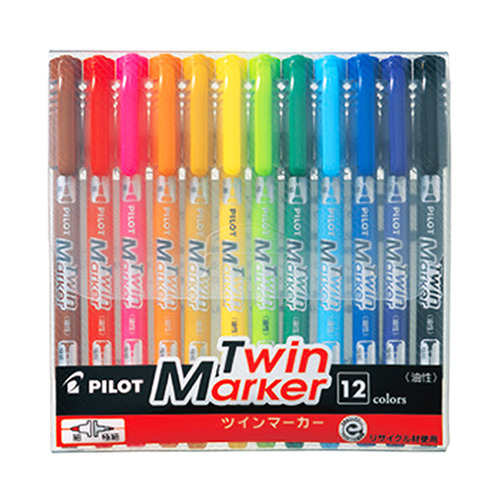 文房具|教師用ツインマーカー細字12色セット|学研の保育用品