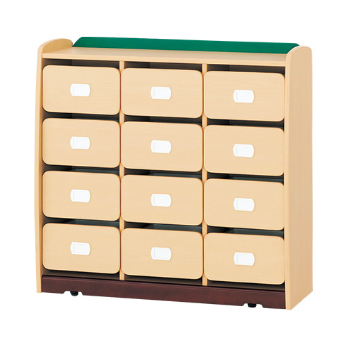 shop保育CANvol.59|ウッドライン 引き出し棚（12人用）N|学研の保育用品