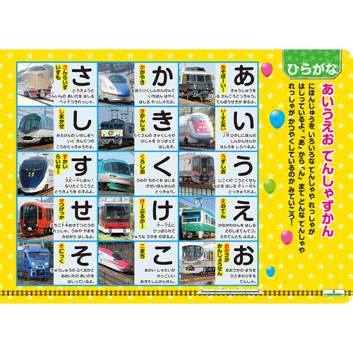 音の出る知育絵本|改訂版 あいうえお・ABC でんしゃタブレット|中村