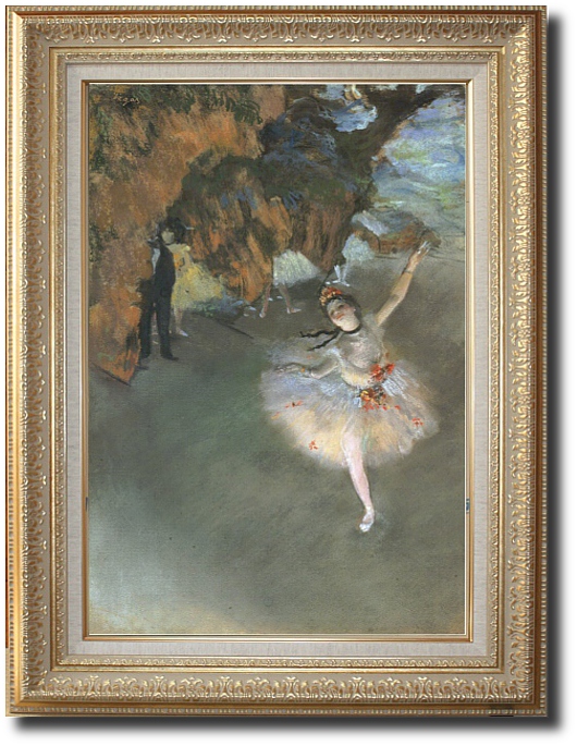 ドガ バレリーナ油彩額縁 お気に入り ドガ バレリーナ油彩額縁