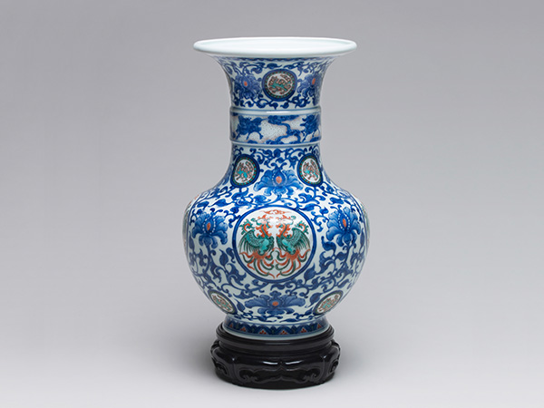 真葛香山 染付龍花瓶 真葛香山 染付龍花瓶