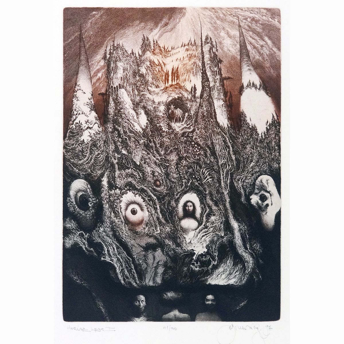 Albin Brunovsky アルビン・ブルノフスキー 版画 額 Labyrinth der