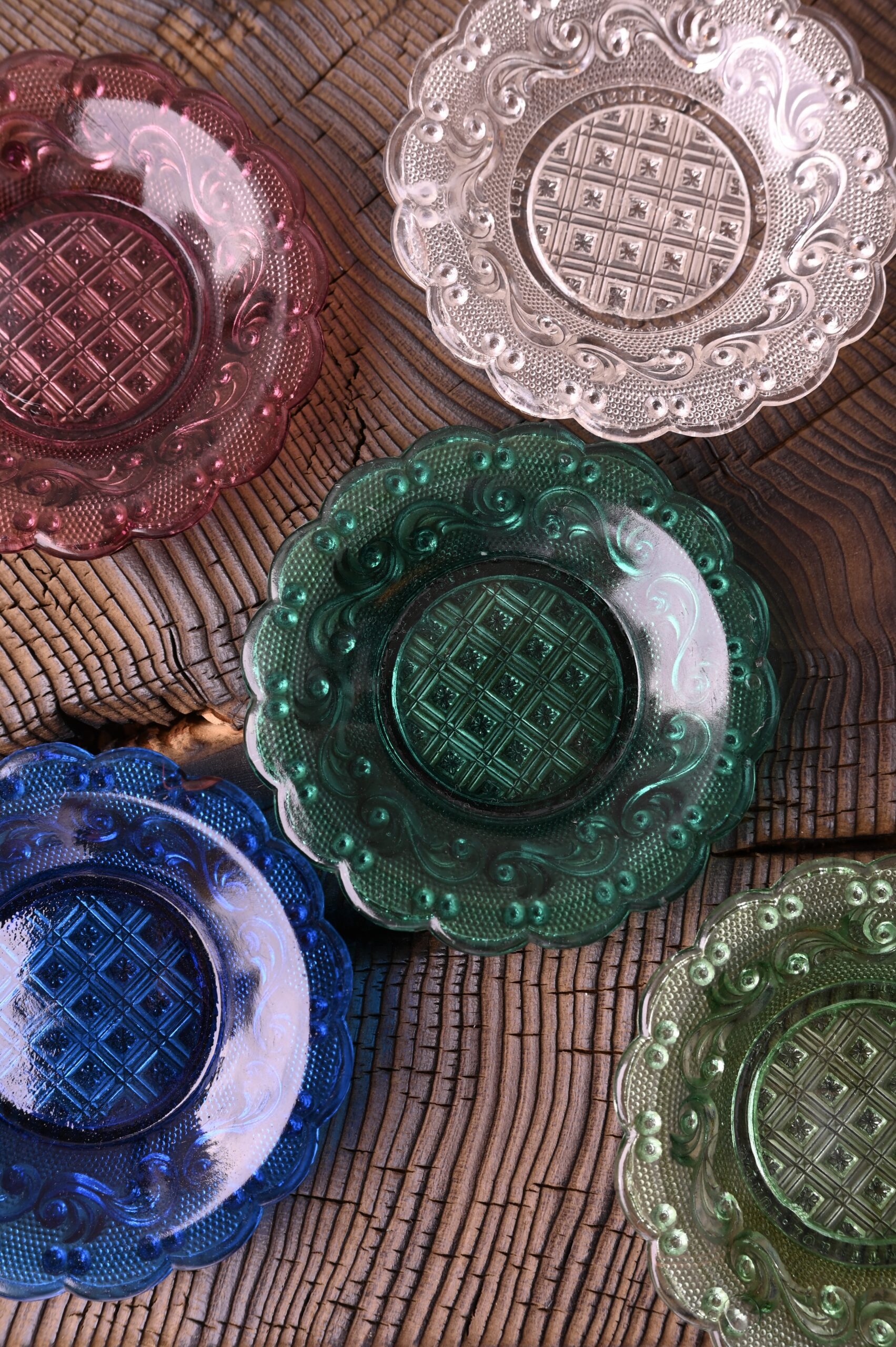 AUTHOR ROBOTTOM プレスガラス色替小皿 – gallery 志 -しるし-