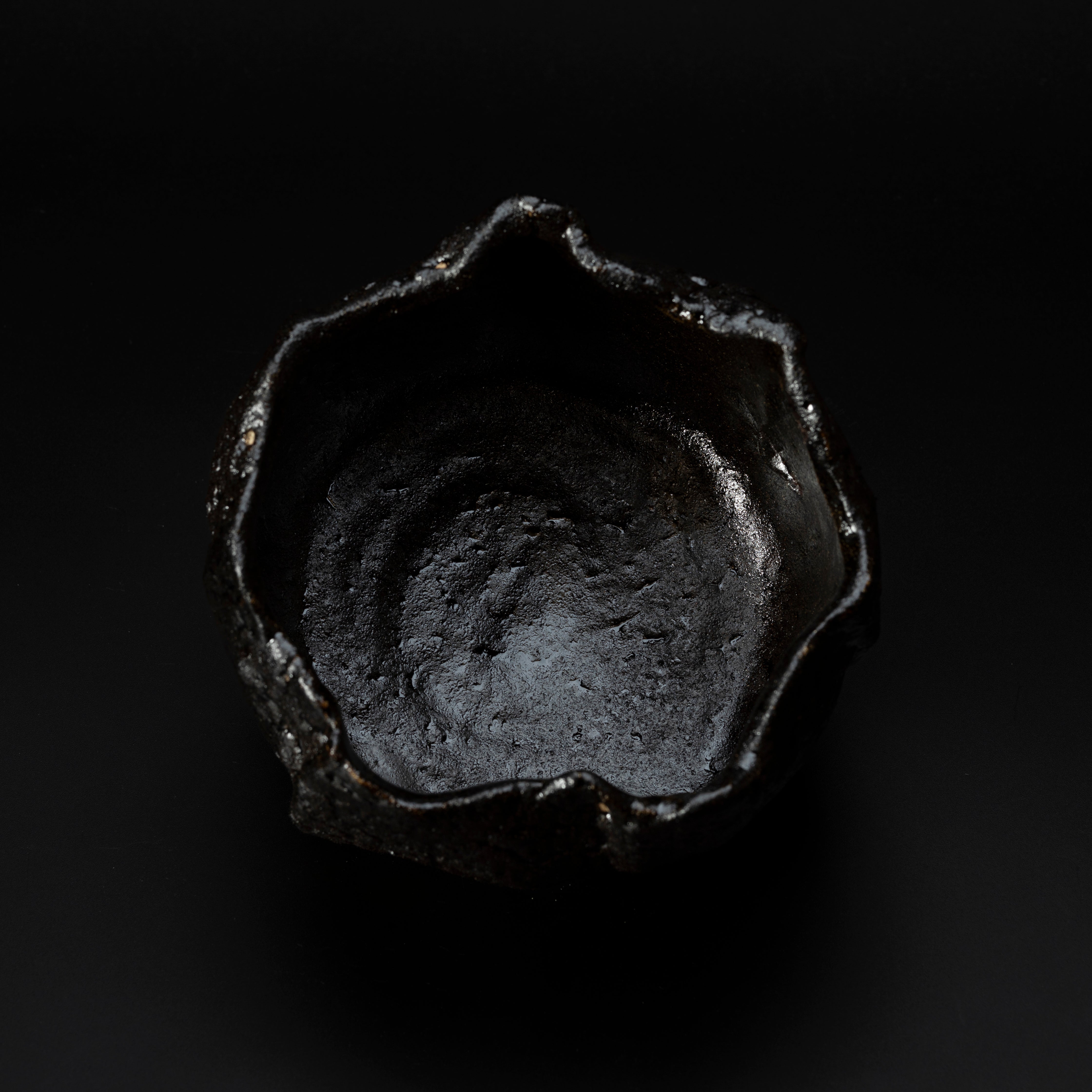 瀬戸黒茶盌 夜山 陶芸家：加藤尊也