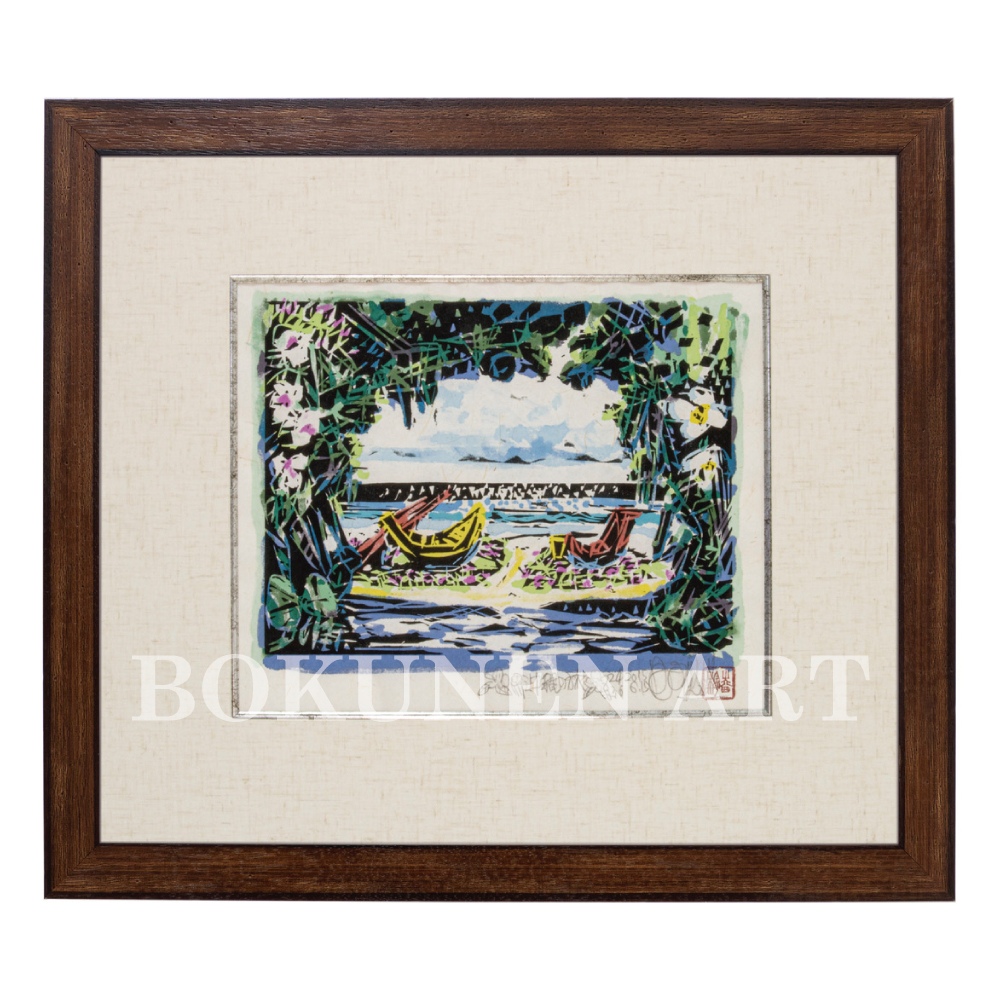 クリストンカーフ 祇園 木版画 サイン付き クリフトン・カーフ 木版画