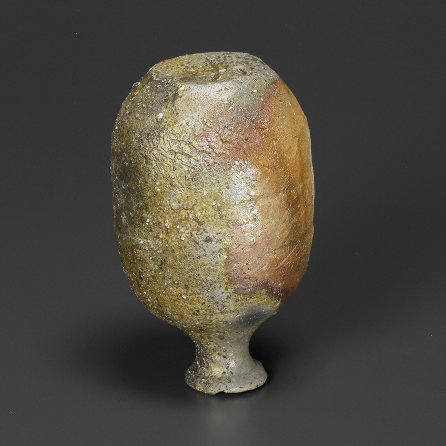 未使用☆大森礼二☆備前≪窯変≫徳利☆胡麻・緋色 未使用☆大森礼二