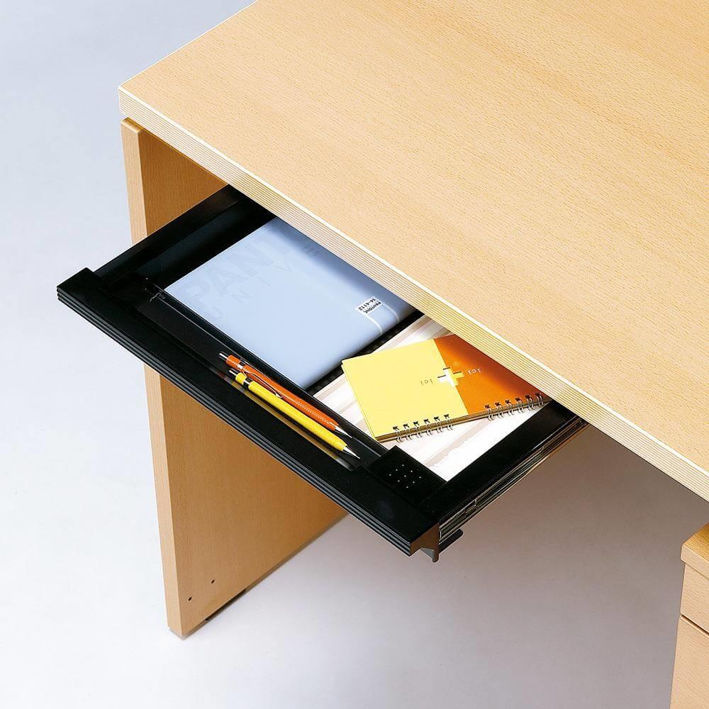 オフィスデスク ワークデスク パソコンデスク専用 引出し 鍵付き 黒 A4