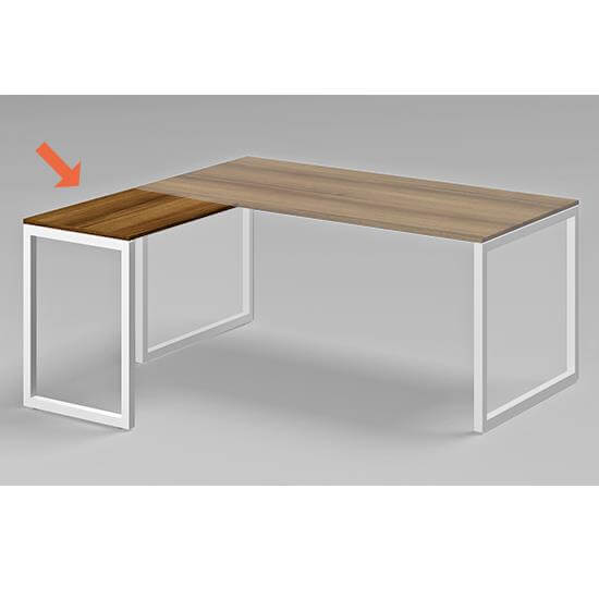 fantoni/ファントーニ GX デスク用後付け L字連結天板+脚 幅51 奥行70