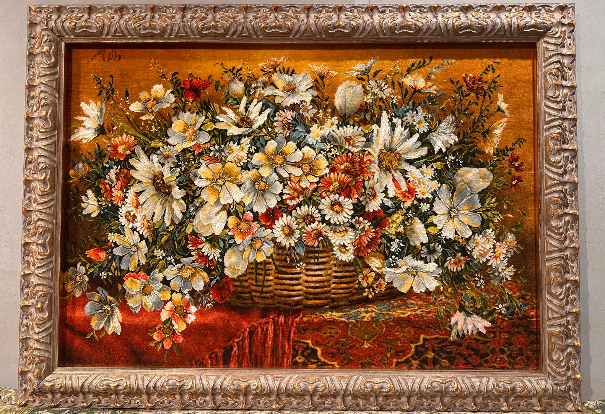 手織りペルシャ 絵画絨毯(タブロー) 手織りペルシャ絨毯 絵画絨毯