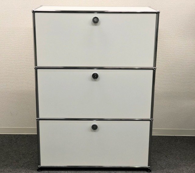 USM ハラー システム 1列 3段 ドロップダウン ドア キャビネット □USM