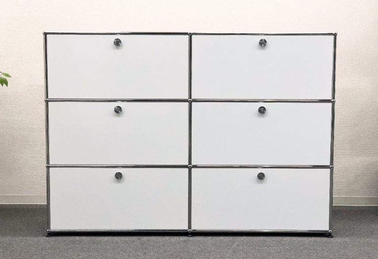 中古 USMハラー｜ キャビネット・サイドボード 1列3段 アントラサイト