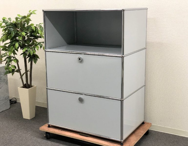 ☆カルピス ☆USMハラー 1列3段 鍵付キャビDD/DD 色：白 ☆カルピス