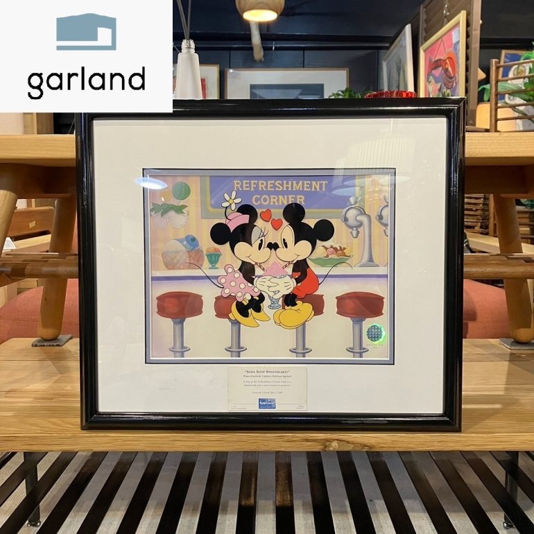 ディズニー セル画 ミッキー ミニー Puppy Love 額装 証明書付