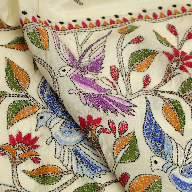 シルクノクシカタ刺繍サリーセット C｜マライカ公式通販