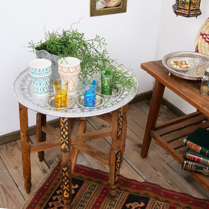 モロッコティーテーブル 折りたたみ式サイドテーブル｜マライカ公式通販