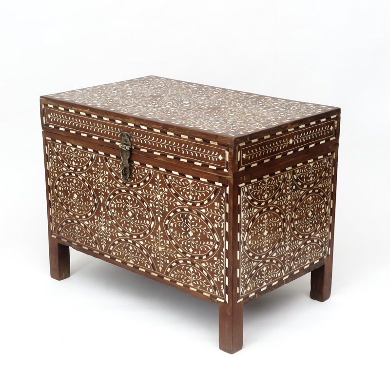 インドヴィンテージ象嵌細工キャビネットボックス【送料別途