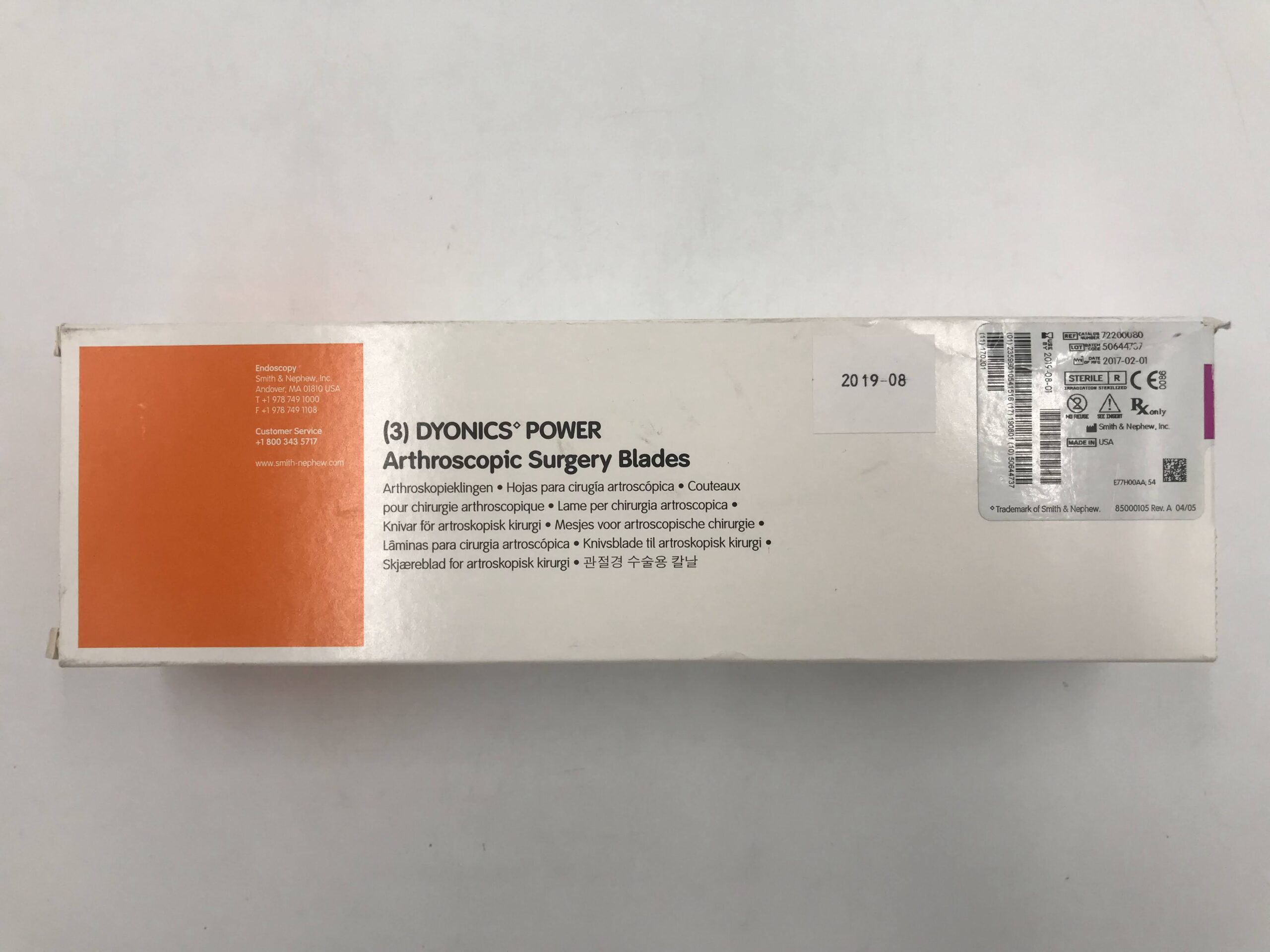 Smith & Nephew 72200080 Dyonics Power 4.0mm Abrader Burr 180mm