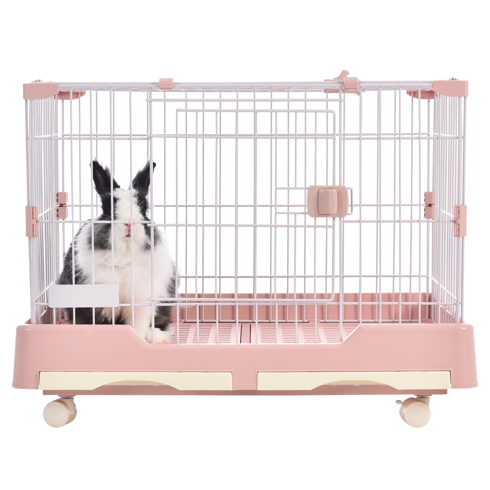 ウサギ ケージ ハムスターケージ 小動物ケージキャスター付きうさぎ