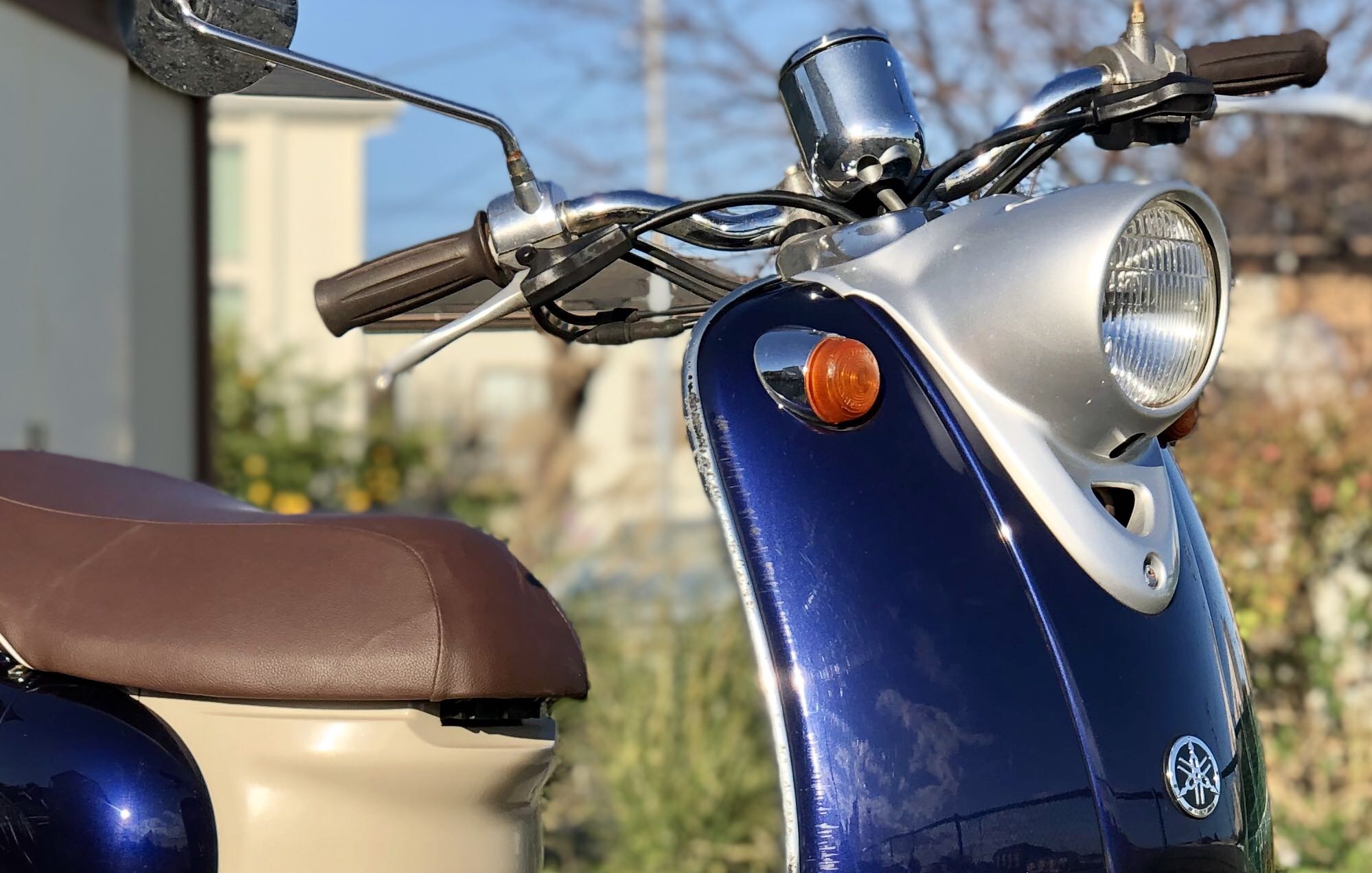 Yamaha タンク ネイビー/シルバー