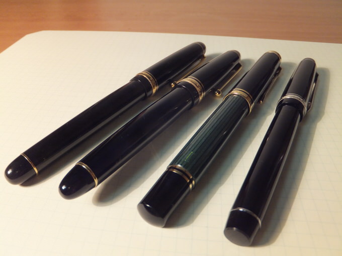 パイロット万年筆 キャップレス マットブラック 中字 M （細字 Fに換装