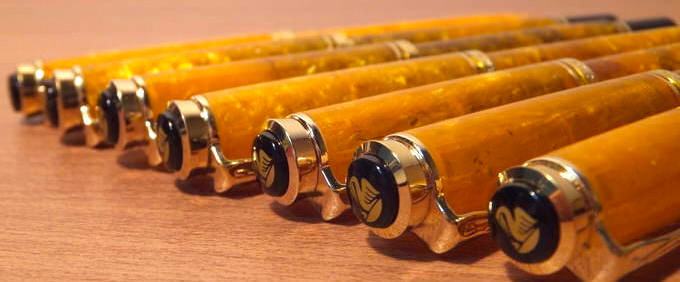 ペリカンの万年筆・スーベレーンM320 オレンジの全字幅揃えが完成