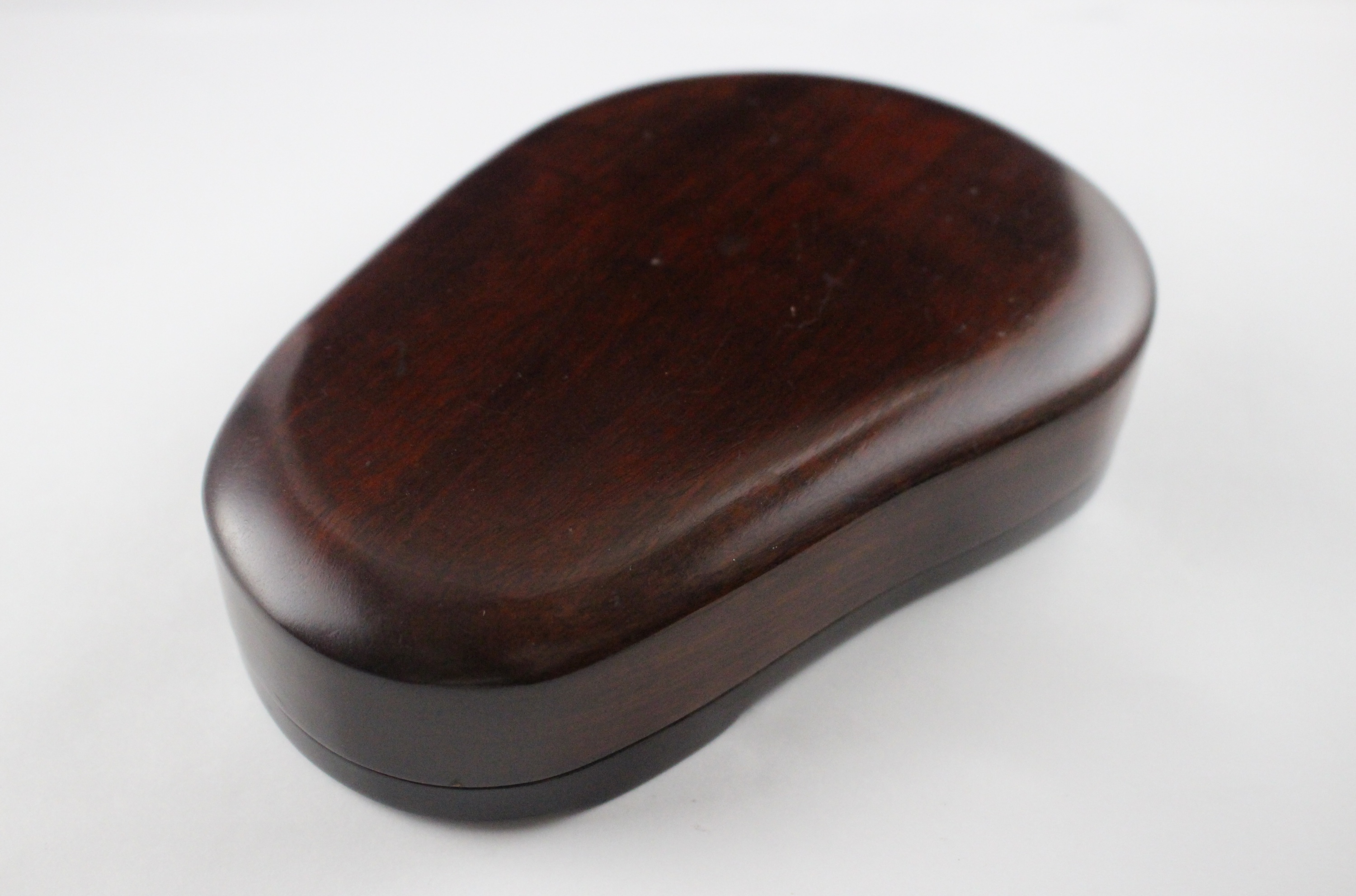 澄泥硯 大型十吋 美しい鱔魚黄】◇加厚長方◇唐木箱◇蘇州霊巌山◇検