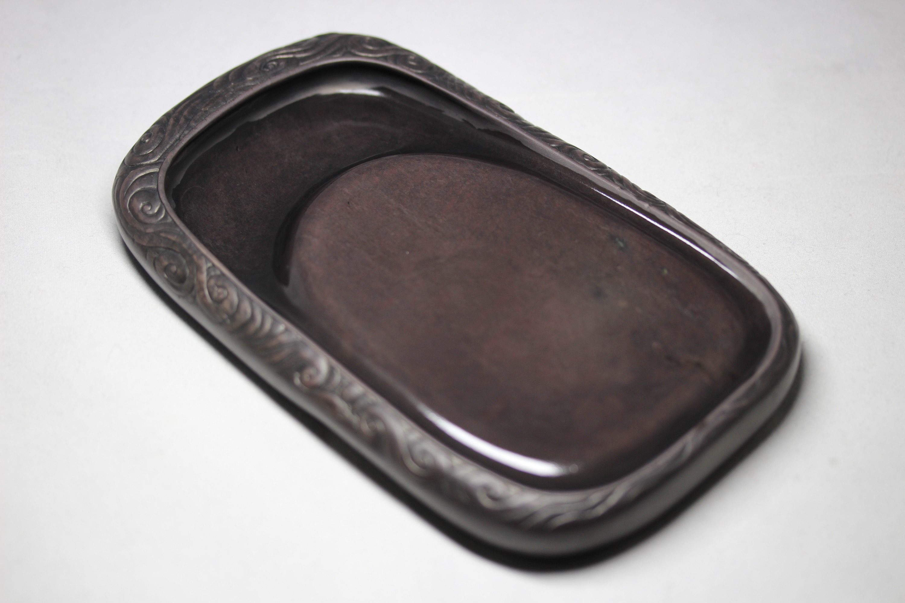 中国 端渓硯 硯板 老坑水巌 大西洞 金暈 青花魚腦凍 蕉葉白 板硯 (検