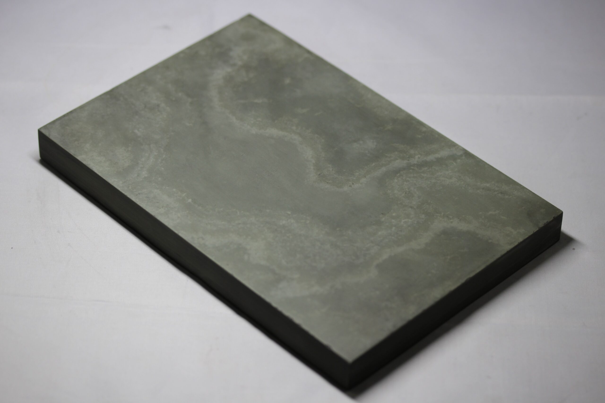 蘭亭硯 五台山緑石】◇特大加厚◇潤緑に群微点