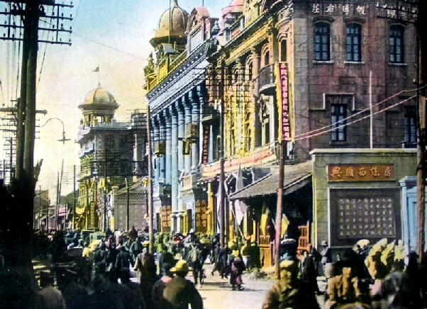 古い中国写真 奉天駅前 瀋陽・旧奉天駅の観光情報-沈陽旅行案内-旅情