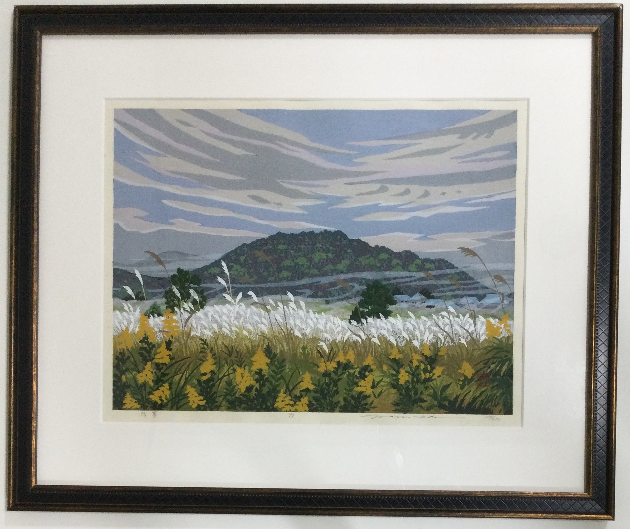 井堂雅夫 「両国花火」 木版画 92/180 井堂雅夫 「両国花火」 木版画