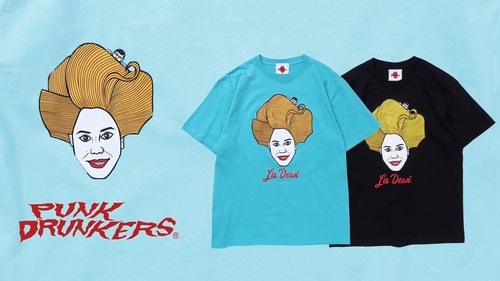 パンクドランカーズPUNK DRUNKERS Tシャツ デヴィ夫人ステッカー