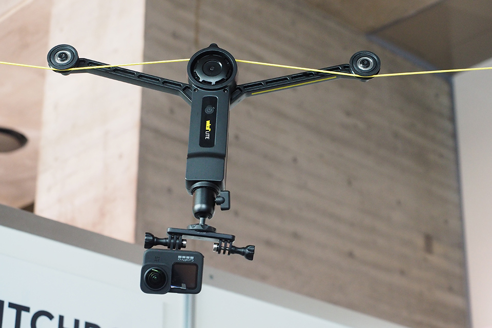 Wiral LITE（ケーブルカム）カメラを取り付けワイヤーで撮影