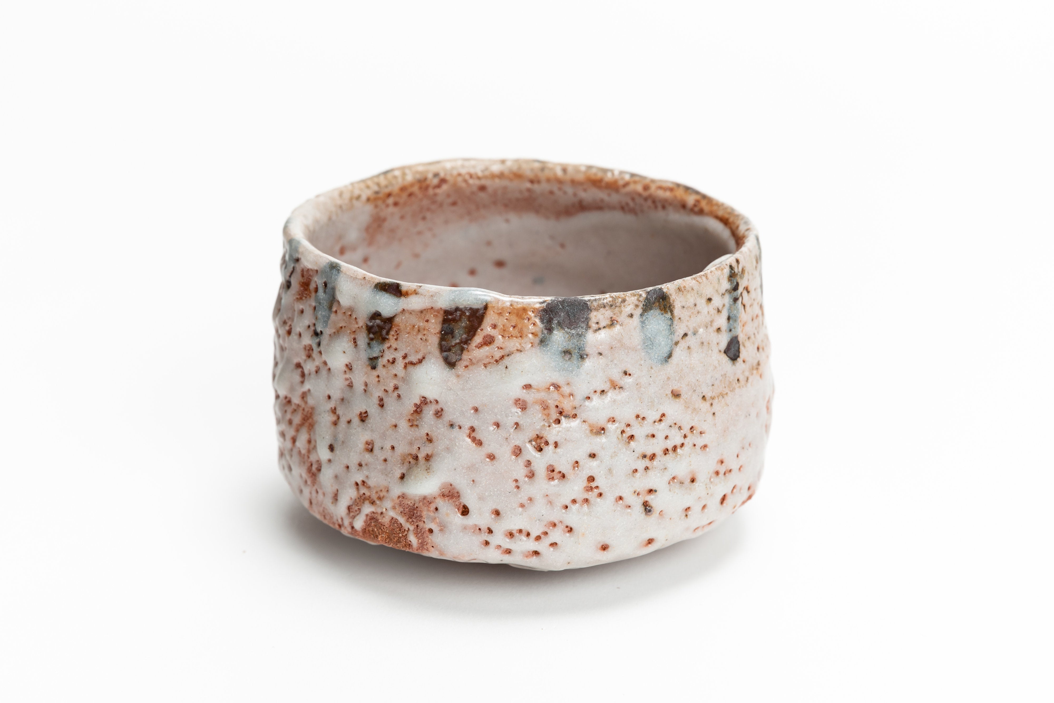 志野茶碗 信楽焼／穴窯志野茶碗／B31