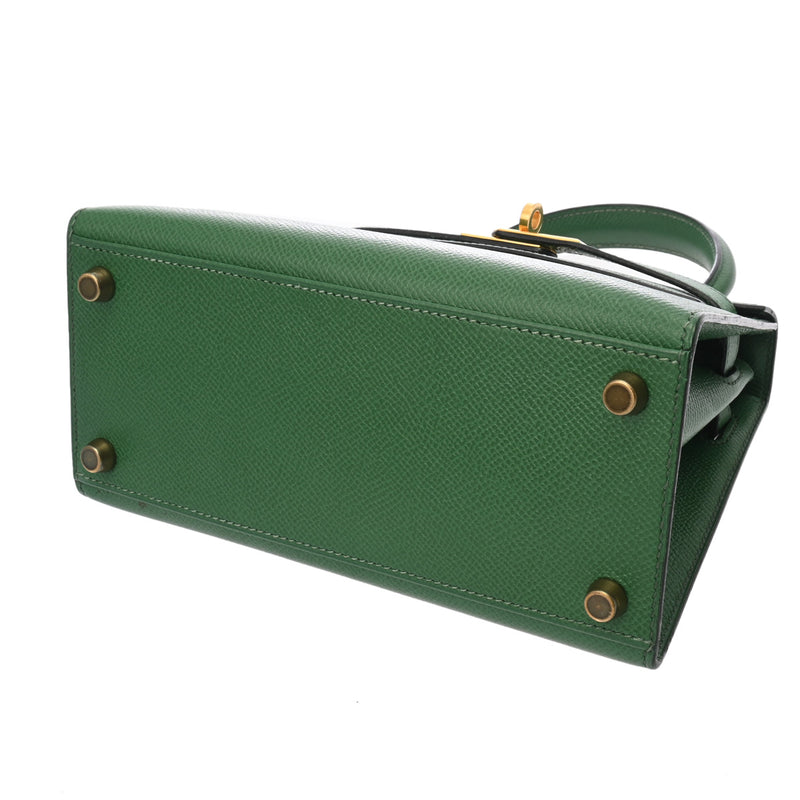 エルメス ミニケリー グリーン ○V刻印(1992年頃)刻印 レディース