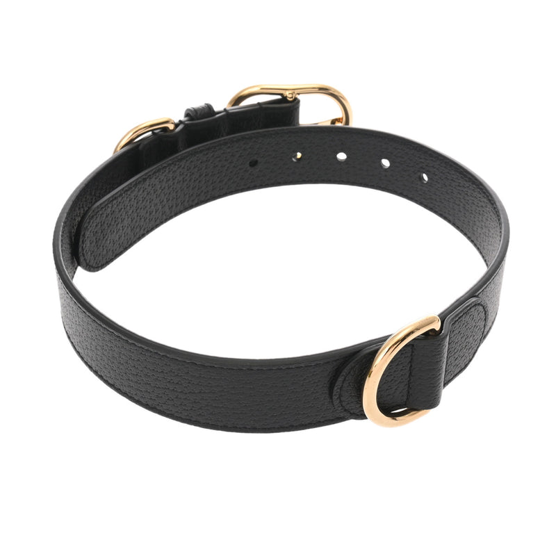 グッチ ラージ/エクストララージ ペット カラー 犬用首輪 ブラック