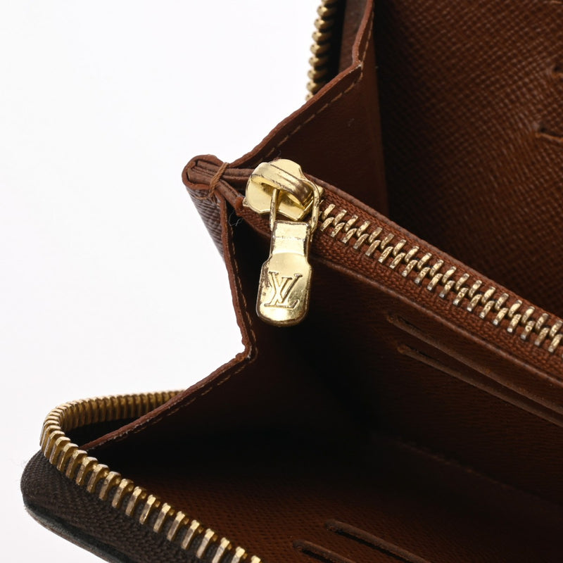 ルイヴィトンジッピーコンパクトウォレット 14145 ブラウン レディース