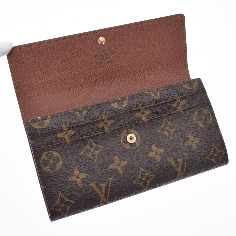 ルイヴィトンポルトフォイユサラ 旧型 14145 ブラウン ユニセックス