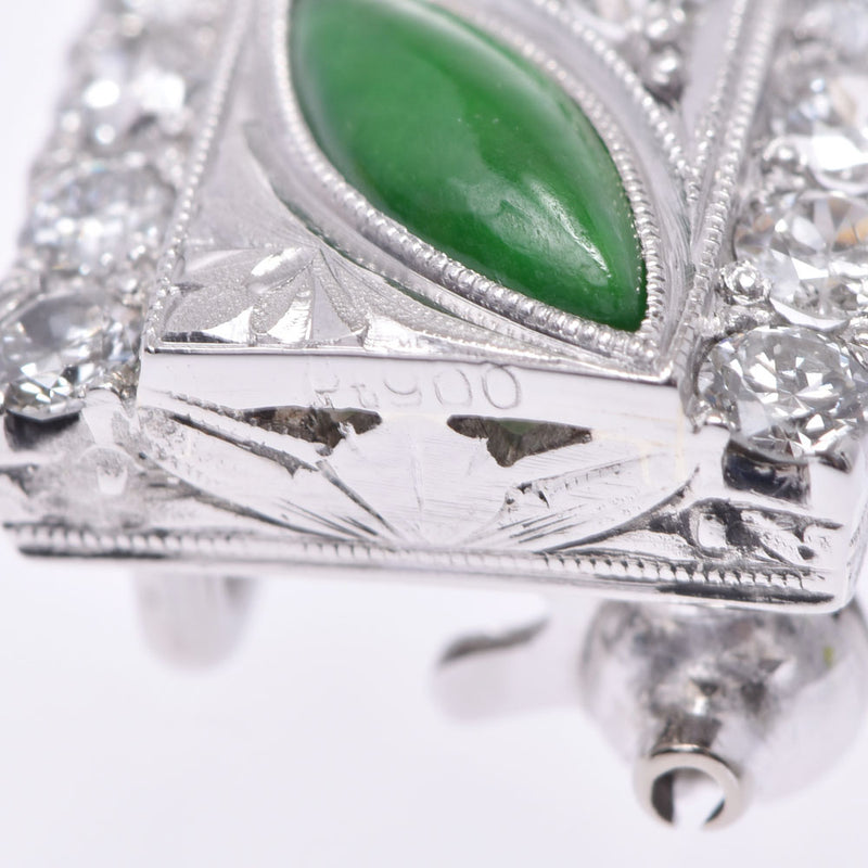 翡翠 ダイヤ 帯留め レディース Pt900プラチナ ブローチ 中古 – 銀蔵
