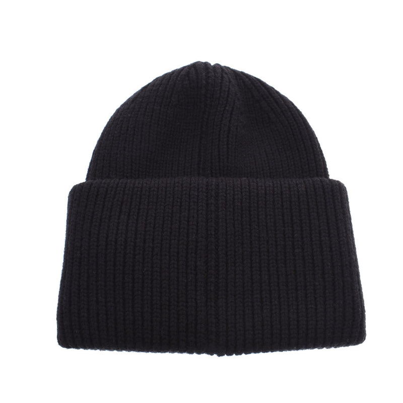 モンクレールニット帽 黒 ユニセックス ニットキャップ MONCLER 中古